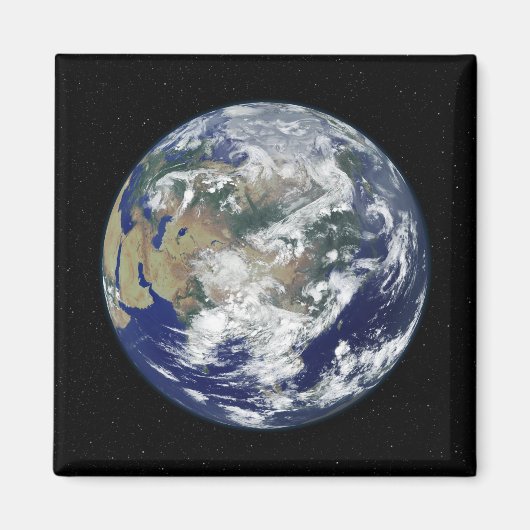 Volledig verlichte aarde in Azië Magneet (Voorkant)