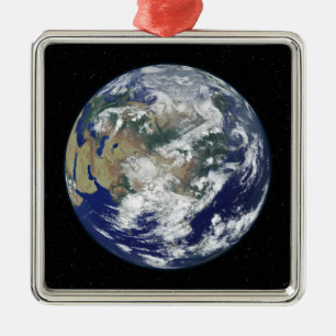 Volledig verlichte aarde in Azië Metalen Ornament