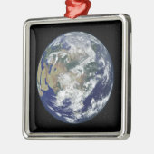 Volledig verlichte aarde in Azië Metalen Ornament (Links)