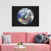 Volledig verlichte aarde in het centrum van Europa Canvas Afdruk (Insitu (Woonkamer))