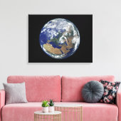 Volledig verlichte aarde in het centrum van Europa Canvas Afdruk (Insitu (Woonkamer))