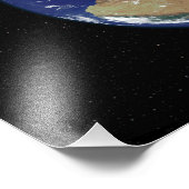 Volledig verlichte aarde in het centrum van Europa Foto Afdruk (Hoek)