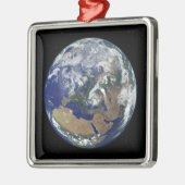 Volledig verlichte aarde in het centrum van Europa Metalen Ornament (Links)