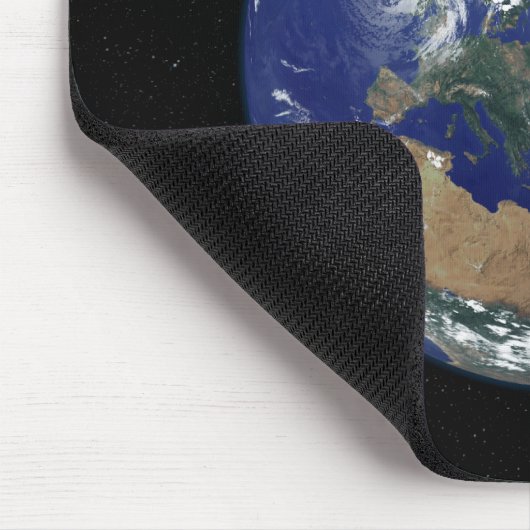 Volledig verlichte aarde in het centrum van Europa Muismat (Hoek)