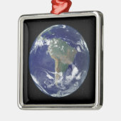 Volledig verlichte aarde in Zuid-Amerika Metalen Ornament (Links)