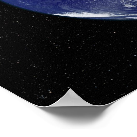 Volledig verlichte aarde in Zuid-Amerika Poster (Hoek)