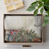 volledig versierde kerstboom met teken tissuepapier (Geschenk)