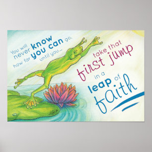 Volledig vertrouwen op het Poster van God FROG