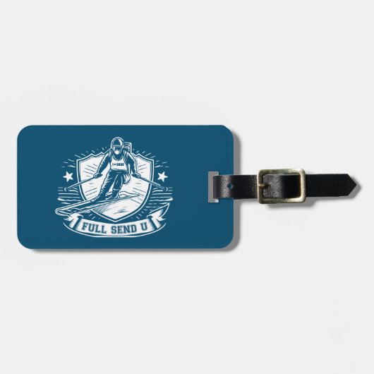 Volledig verzenden University Skiën Bagagelabel (Voorkant horizontaal)