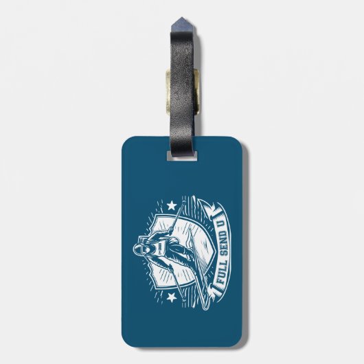 Volledig verzenden University Skiën Bagagelabel (Achterkant verticaal)