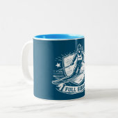 Volledig verzenden University Skiën Tweekleurige Koffiemok (Voorkant links)