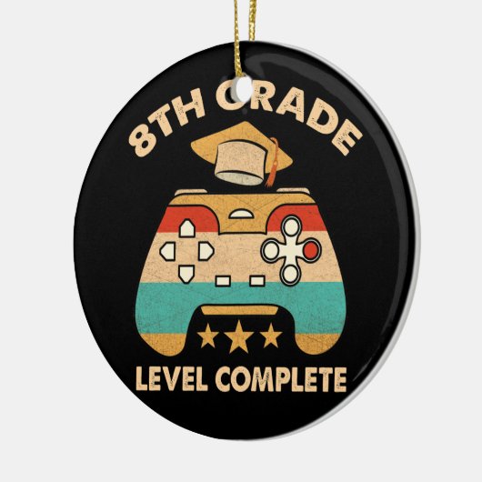 Volledig videogames op 8e niveau keramisch ornament (Links)