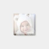 Volledig vierkant fotoontwerp met aangepaste naam post-it® notes (Voorkant)