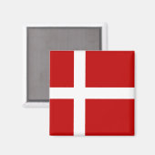Volledig vlag van Denemarken Magneet (Voorkant / Achterkant)