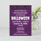 Volledig Vleermuisachtig Halloween Kostuumfeest Kaart (Staand voorkant)