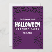 Volledig Vleermuisachtig Halloween Kostuumfeest Kaart (Achterkant)