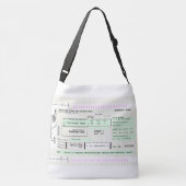 Volledig  vliegticket instapkaart crossbody tas (Achterkant)