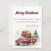 Volledig Vrachtwagen Kerst Kaart (Voorkant)