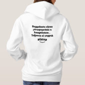 Volledig vrouwelijk sweatshirt met capuchon en lan (Achterkant)