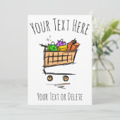 Volledig winkelwagentje/trolley/Winterverkoop. Bev Kaart (Staand voorkant)