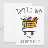 Volledig winkelwagentje/trolley/Winterverkoop. Bev Kaart (Voorkant / Achterkant)