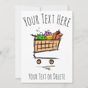 Volledig winkelwagentje/trolley/Winterverkoop. Bev Kaart