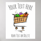 Volledig winkelwagentje/trolley/Winterverkoop. Bev Poster (Voorkant)