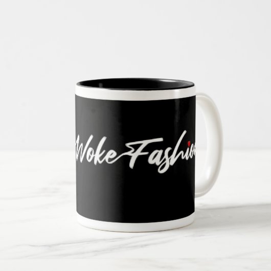 Volledig Woke Mode Signature Black Coffee Cup Tweekleurige Koffiemok (Voorkant rechts)