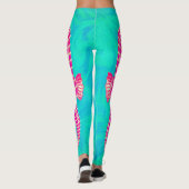 Volledig zeepaardje op Aquamarine - Leggings (Achterkant)