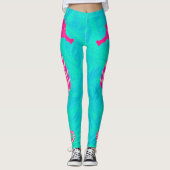 Volledig zeepaardje op Aquamarine - Leggings (Voorkant)