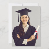 Volledige aangepaste foto Maroon krans Graduation  Kaart (Achterkant)