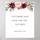 Volledige aangepaste tekst, Burgundy Blush Pink We Poster (Voorkant)