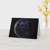 Volledige Aarde die de lichten van de stad van Azi Kaart (Gele Bloem)