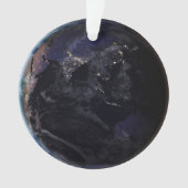 Volledige Aarde die de lichten van de stad van Azi Ornament (voorkant)