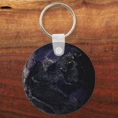 Volledige Aarde die de lichten van de stad van Azi Sleutelhanger (Voorkant)