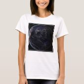 Volledige Aarde die de lichten van de stad van Azi T-shirt (Voorkant)