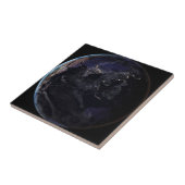 Volledige Aarde die de lichten van de stad van Azi Tegeltje (Zijkant)