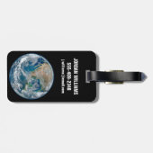 Volledige Aarde die Noord-Amerika en Mexico toont. Bagagelabel (Achterkant horizontaal)