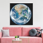 Volledige Aarde die Noord-Amerika en Mexico toont. Canvas Afdruk (Insitu (Woonkamer))