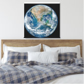 Volledige Aarde die Noord-Amerika en Mexico toont. Canvas Afdruk (Insitu (Slaapkamer))