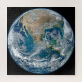 Volledige Aarde die Noord-Amerika en Mexico toont. Legpuzzel (Verticaal)