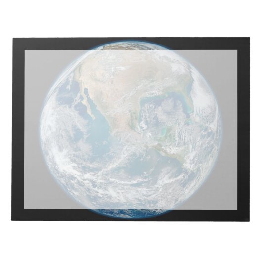 Volledige Aarde die Noord-Amerika en Mexico toont. Notitieblok (Voorkant)