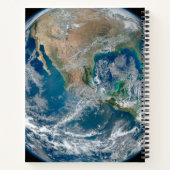 Volledige Aarde die Noord-Amerika en Mexico toont. Notitieboek (Achterkant)