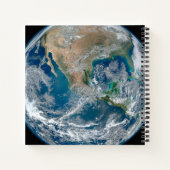 Volledige Aarde die Noord-Amerika en Mexico toont. Notitieboek (Achterkant)