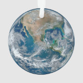 Volledige Aarde die Noord-Amerika en Mexico toont. Ornament (achterkant)