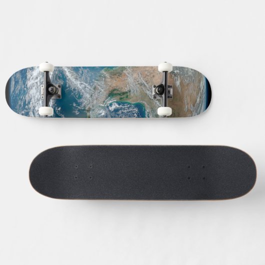 Volledige Aarde die Noord-Amerika en Mexico toont. Persoonlijk Skateboard (Horizontaal)
