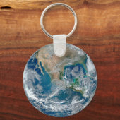 Volledige Aarde die Noord-Amerika en Mexico toont. Sleutelhanger (Achterkant)