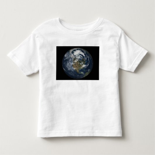 Volledige Aarde die Noord-Amerika tonen 5 Kinder Shirts (Voorkant)