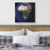 Volledige Aarde met Afrika, Europa en het Midden-O Canvas Afdruk (Insitu (Slaapkamer))