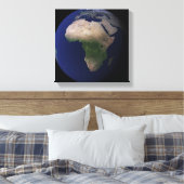 Volledige Aarde met Afrika, Europa en het Midden-O Canvas Afdruk (Insitu (Slaapkamer))